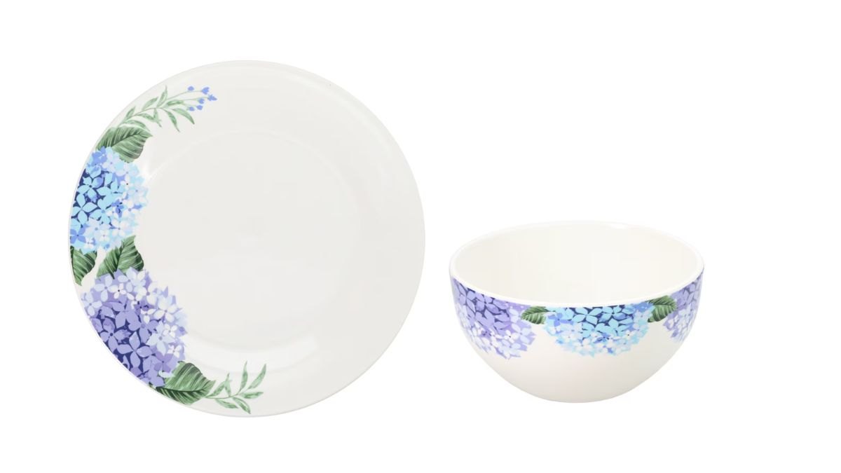 Dollar Tree floral stoneware