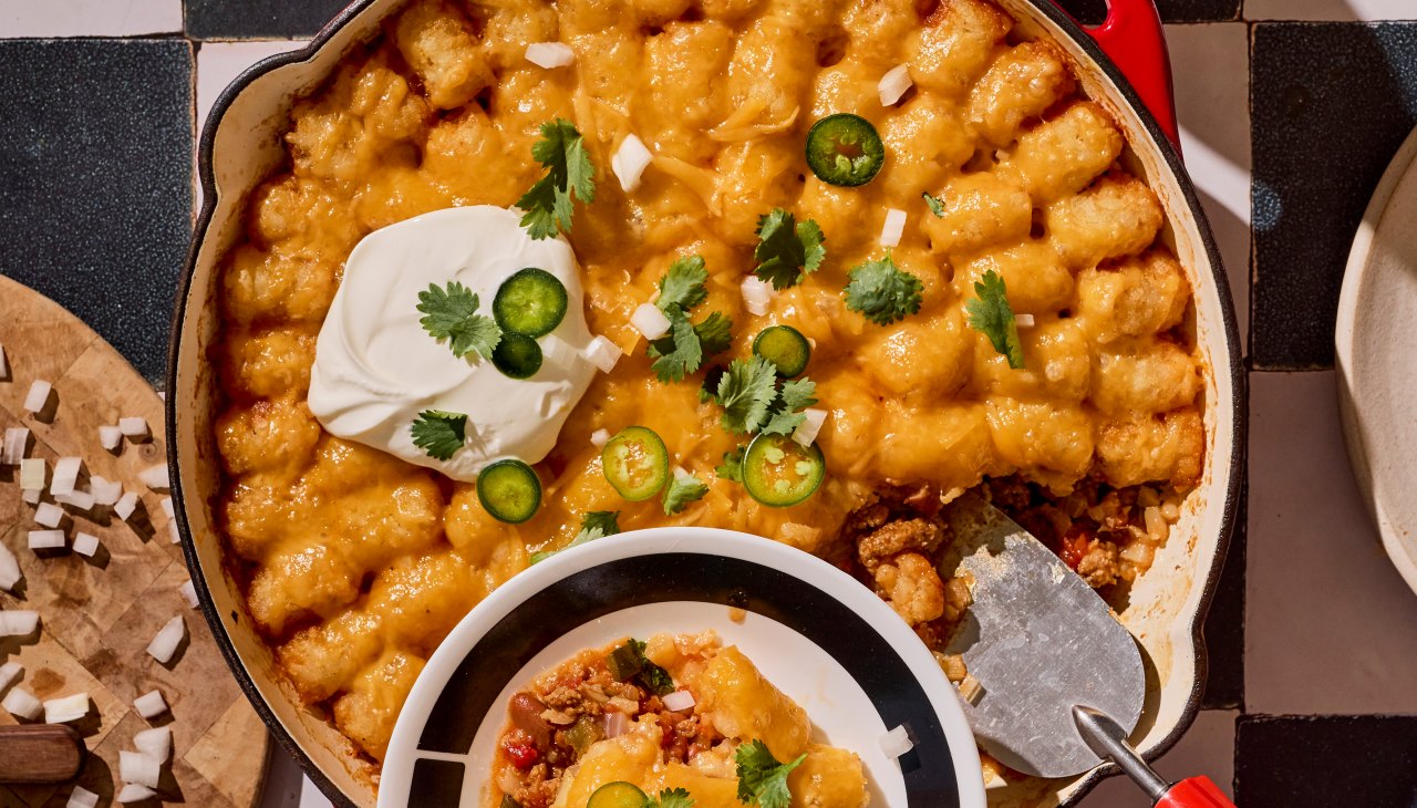Shay Spence's Chicken Chili Tot Pie Recipe