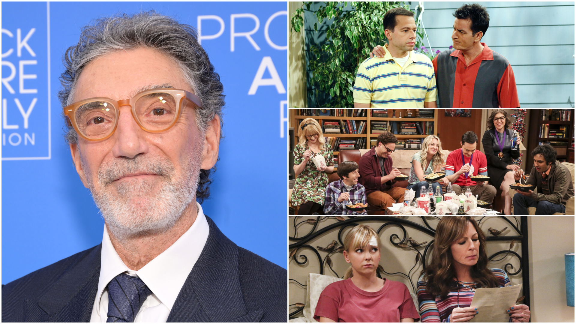 Chuck Lorre and three of his shows, 'Two and a Half Men,' 'The Big Bang Theory' and 'Mom'