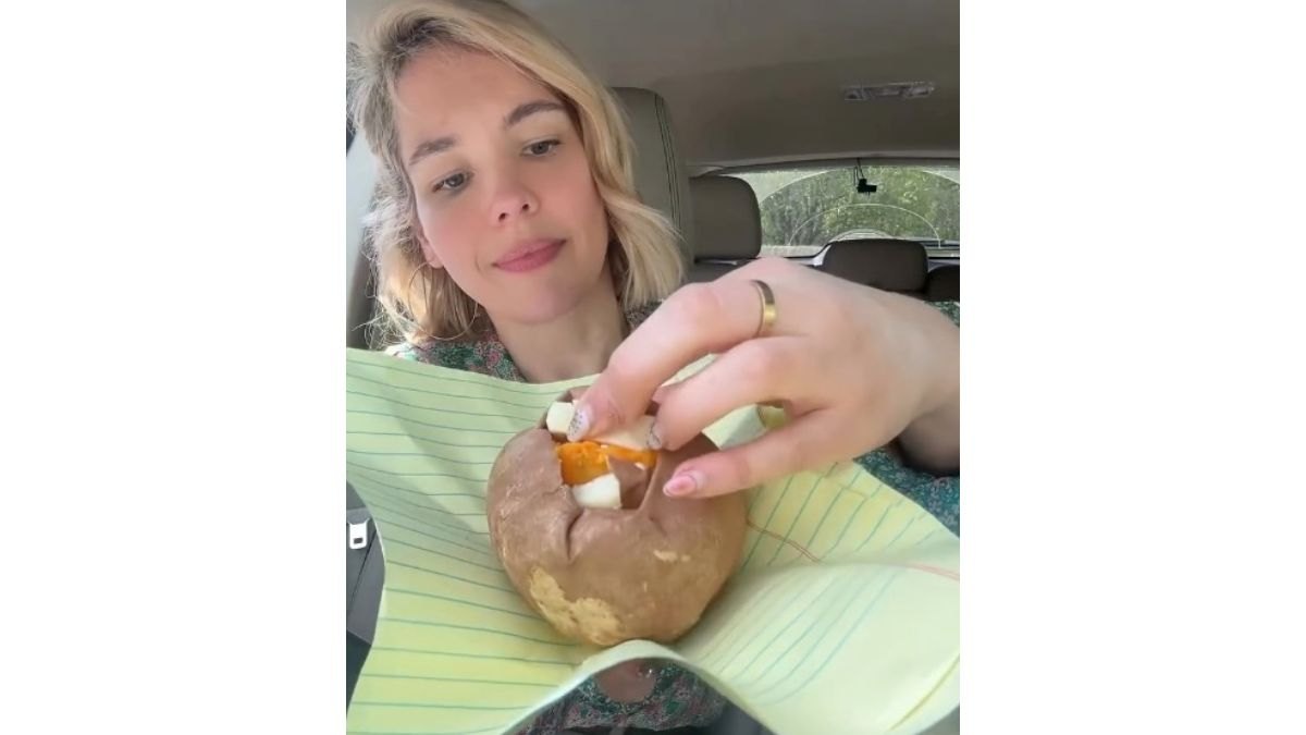 Courtney Cooks and her potato