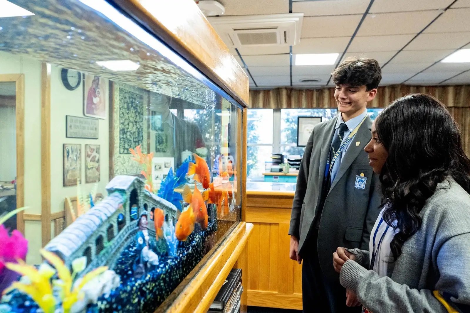 Spending time with the animals has proven to keep students calmer and more engaged