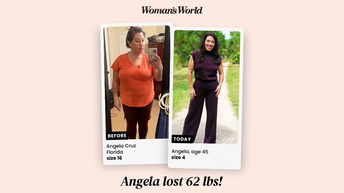 Angela Cruz before and after losing 62 lbs